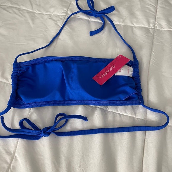 Blue string bikini top - Picture 2 of 3